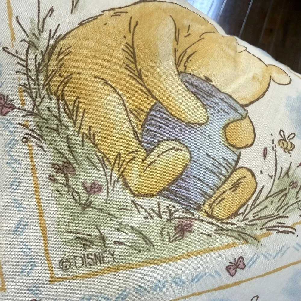 Vintage 90s Disney Winnie the Pooh Classic Pillow Honey Pot‎ Made in USA 16x16